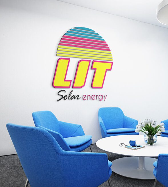 LIT Solar Logo Design